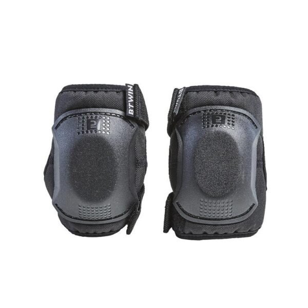 one-size-cycling-elbow-and-knee-protectors-set-3-6-years-black-btwin-8650736-2.jpg One Size Cycling Elbow and Knee Protectors Set 3-6 Years - Black