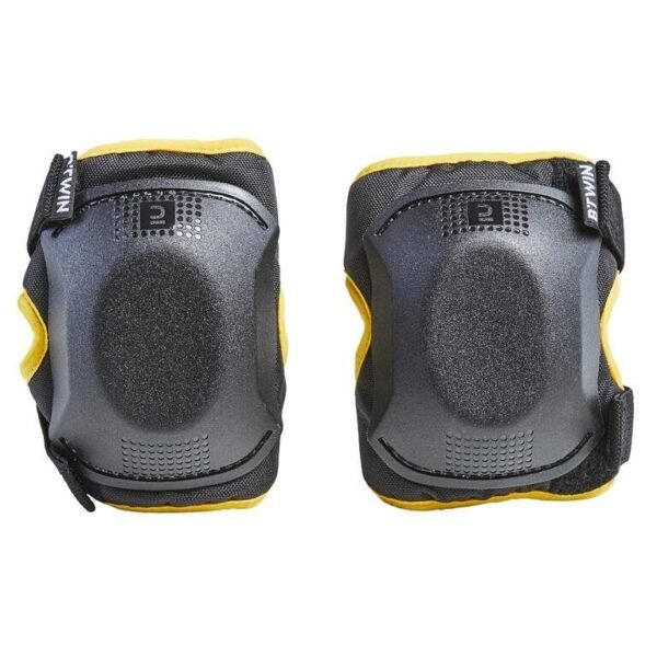 one-size-cycling-elbow-and-knee-protectors-set-3-6-years-yellow-btwin-8650737-1.jpg One Size Cycling Elbow and Knee Protectors Set 3-6 Years - Yellow