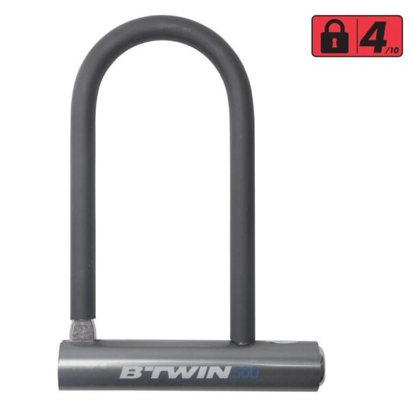 u-bike-lock-500-grey-decathlon-8342034-1.jpg U Bike Lock 500 Grey
